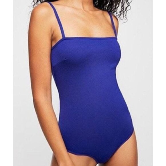 Free People Intimately Square Neck Cheeky Bottom Camisole Bodysuit - Picture 2 of 13